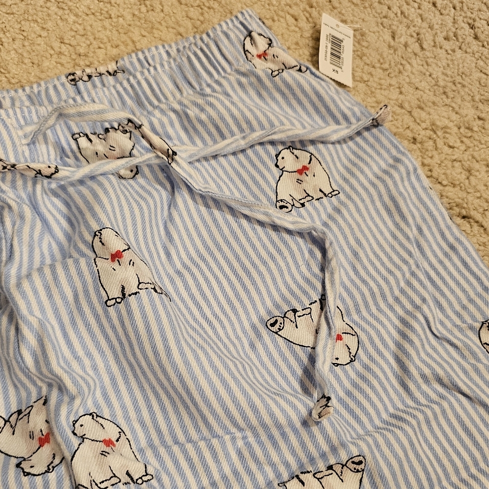 GAP Light Blue Striped Pajama Pants - Picture 4 of 5